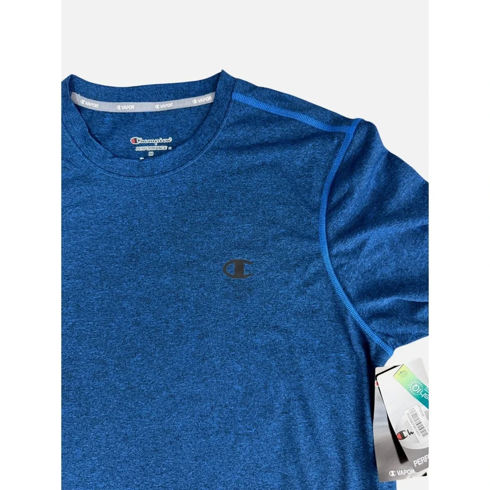 Champion Vapor Performance T Shirt Mens Medium Blue Short Sleeve FreshIQ Tee NWT - Picture 4 of 14